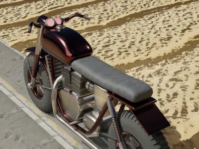 Motorcycle cafe racer 3D model purchase