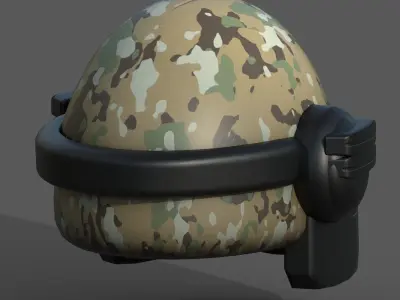 Helmet scifi military combat 3d model  3D model