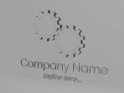 Abstract name logo Low-poly 3D model