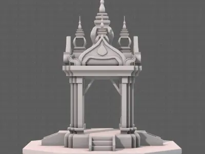 Pagoda V08 Low-poly 3D model