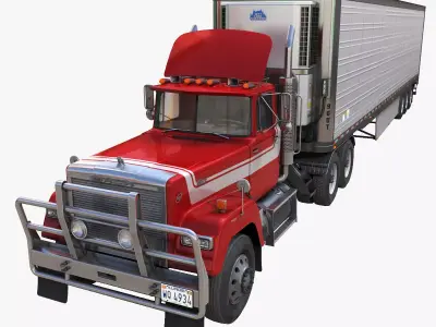 SuperLiner refregirated trailer Low-poly 3D model