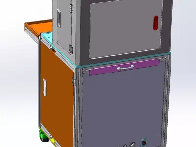 Battery nickel sheet cutting and leveling equipment 3D model