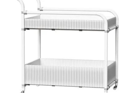 FELIZ RATTAN BAR CART 3D model