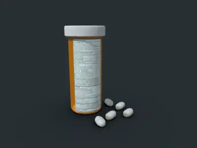 Pain Killer Low-poly 3D model