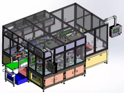  Automatic test production line 3D model
