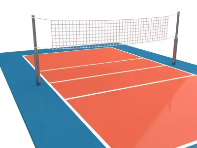 Volleyball Court 04 3D model