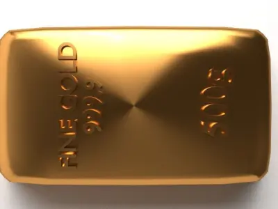 Goldbar 500gram 3D model