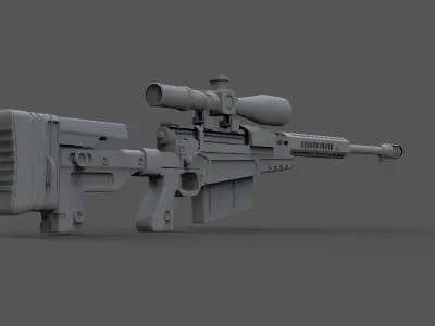 AX 50 sniper  3D model