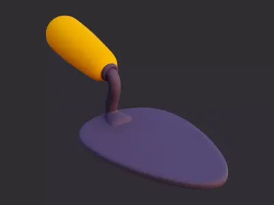Stylized Garden Trowel 3D model