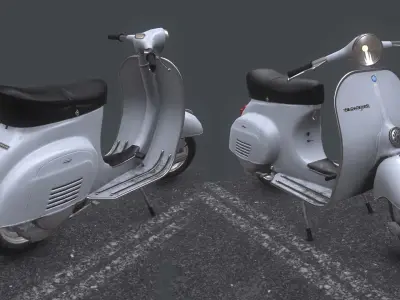 Vespa Primavera  Low-poly 3D model
