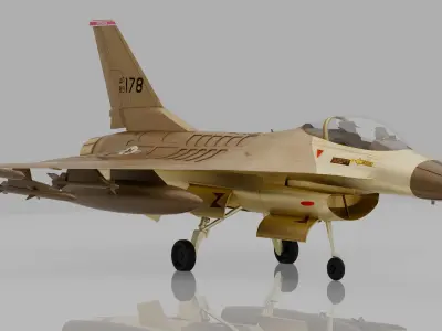 Falcon Fighter Jet 178 - Premium edition Low-poly 3D model