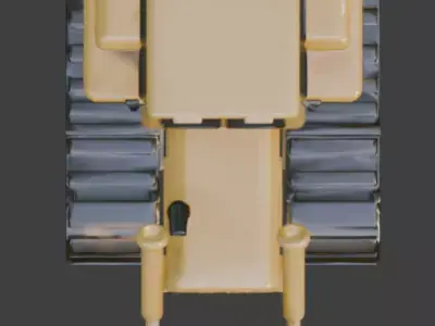 Stylized Cartoon Heavy Bulldozer 3D Model Low-poly 3D model