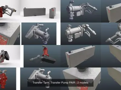 Transfer Tank  Transfer Pump PAIR 3D Model Pack