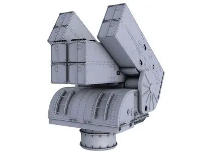 Mk-16 Launching System Naval Gun 3D model