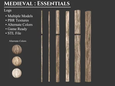 Medieval Collection Basics Building Set 3D Model Pack purchase