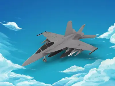  Boeing FA-18 3D print model