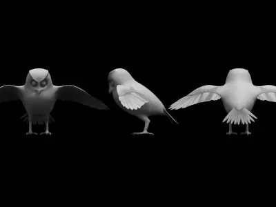 owl 3d model 3D model