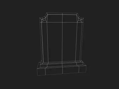 Gravestone Low-poly 3D model get