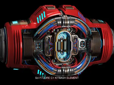 Sci Fi Kitbash 3 Mega Elements Collection 3D Model Pack purchase