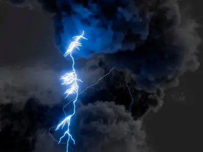 Atmospheric Lightning Flash Animated For Blender 3D model