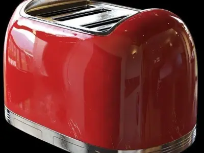 red toaster Low-poly 3D model