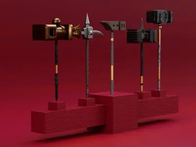 Hammer  Low-poly 3D model get