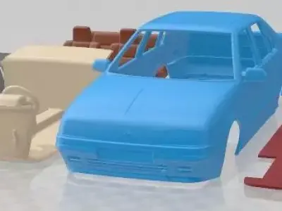 Renault 19 Sedan 1988 Printable Car  3D print model