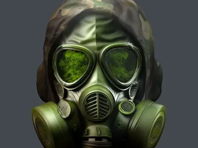 Helmet 3d model military combat Military Low-poly Low-poly 3D model 37