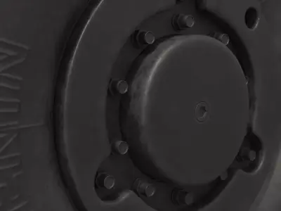 Military Truck Wheel Assembly Tire 3D model