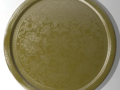 Brass Ornate Tray 3D model