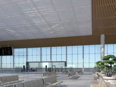 Airport building 3D model