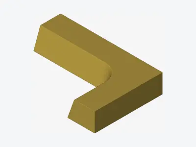 Seating - Contemporary - Three - Corner - Backrest - Right Low-poly 3D model