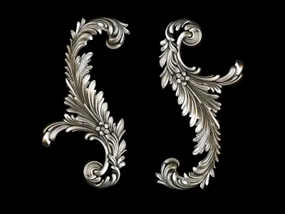 Classic carved 075 3D model