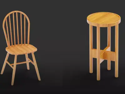Chair model collection 160 Free 3D model