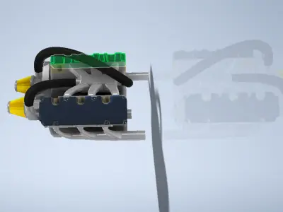 V6 Engine Mechanical 3D Model  CAD Accurate 3D model