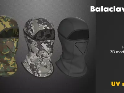 3D model Clothing high-poly Balaclava 3D model