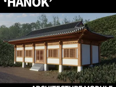Korean Traditional Architecture Module 3D model purchase