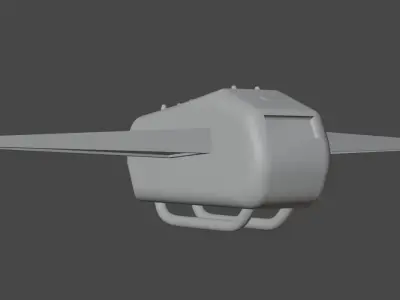 Sci-Fi Rusted Airbus Lowpoly Free 3D model