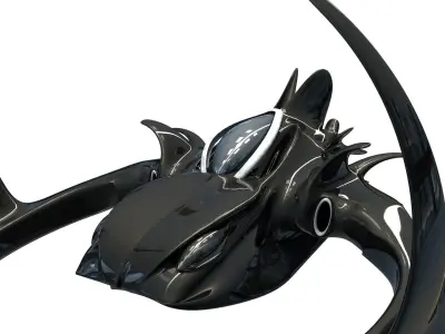 Spaceship Black sunrise 3D model