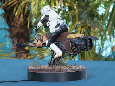 SpeederBike Return of the JEDI Did3D Animatronic 1-8 Scale 500mm 3D print model