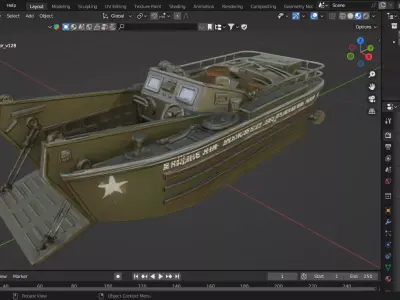 Amphibious Landing Craft 3D print model