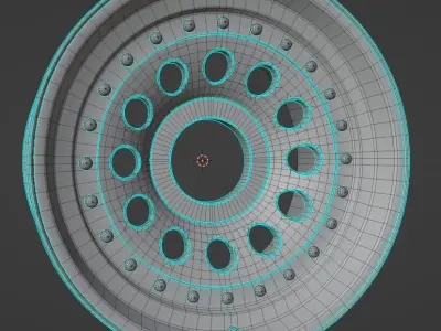 Outlaw old school racing wheel   3D model