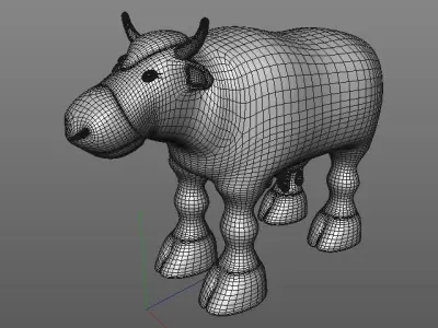 Cartoon cow 3D model buy