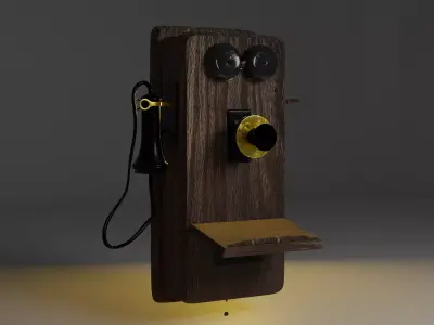old phone Free low-poly 3D model