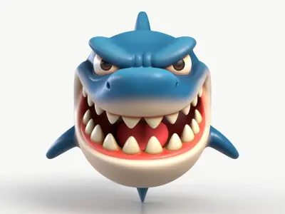 Cartoon Shark 1 3D model