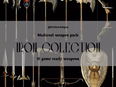 Third Medieval Colection Low-poly 3D model