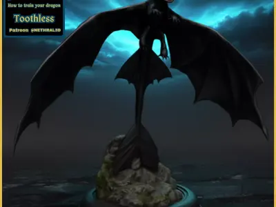 How to Train Your Dragon Toothless 3D print model