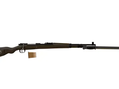 kar98k world war ii rifle 3D model