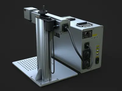 Fiber Laser Marking Machine Low-poly 3D model