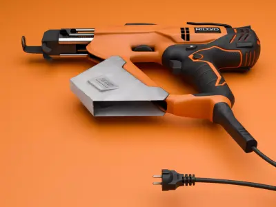 Ridgid Collated Screwdriver Low-poly 3D model